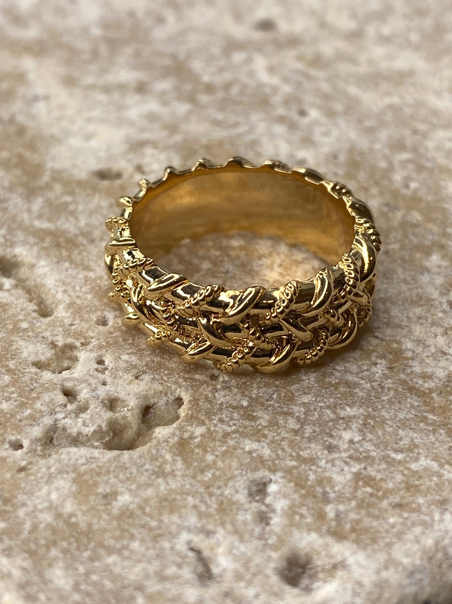 Bague Rope Dorée - Joia Bijou