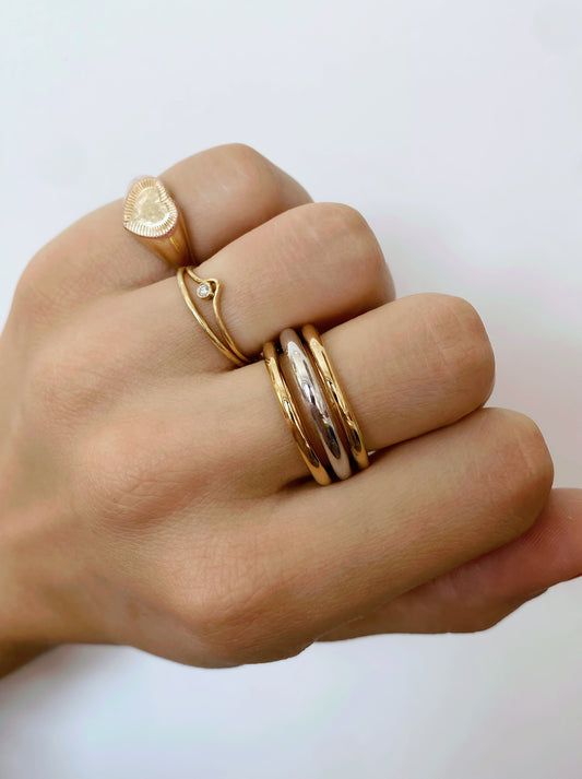 Bague Semainier Two Tone - Joia Bijou