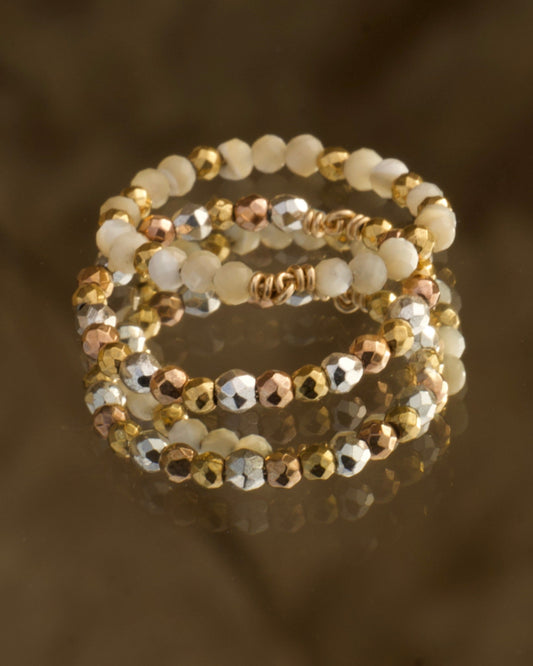 Bague Tiny Stones - Gold Digger 🎗️ - Joia Bijou