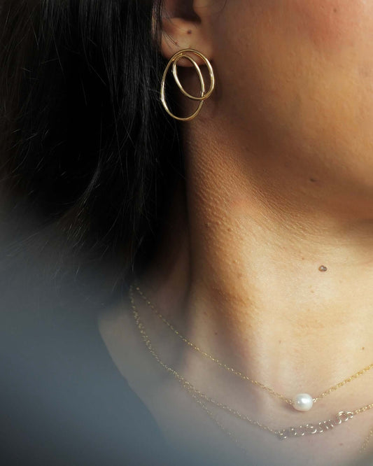 Boucles d’Oreilles Shapes – Dorée - Joia Bijou