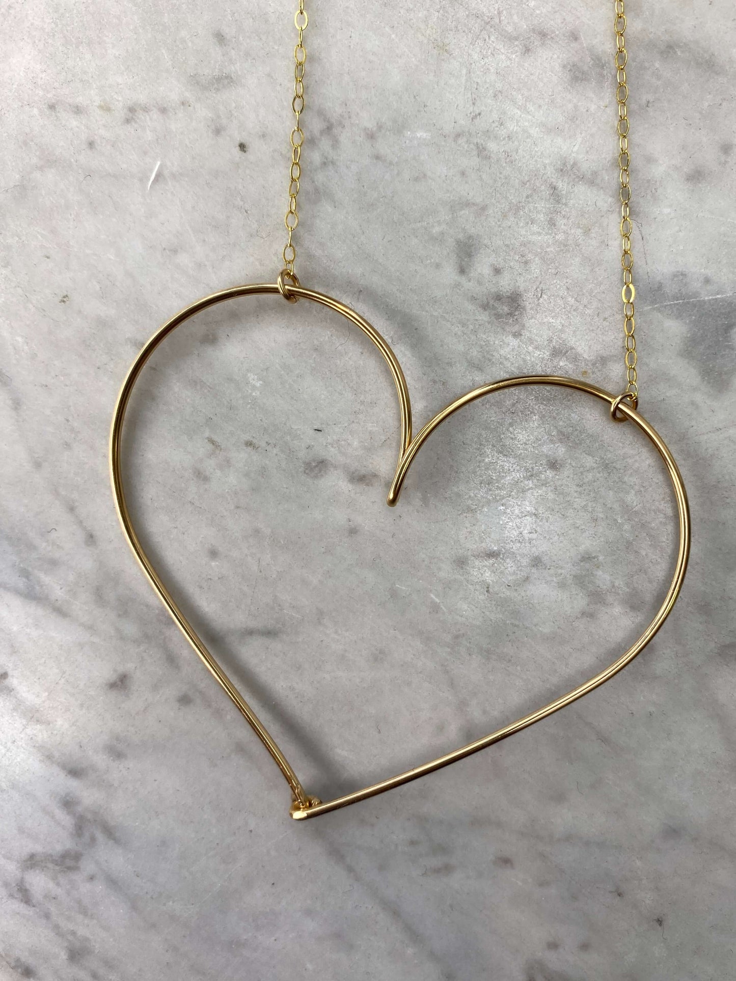 Collier Solitaire Maxi Coeur - Joia Bijou