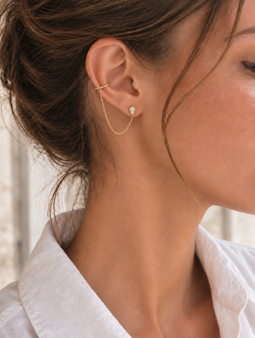 Bijou d’oreille Spike – Plaqué or 750/000 ou Argent 925