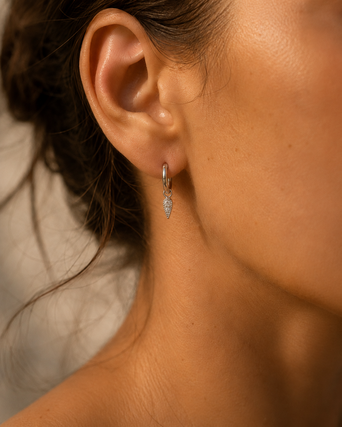 Boucle d’oreille Mini Spike – Créole Plaqué Or ou Argent 925