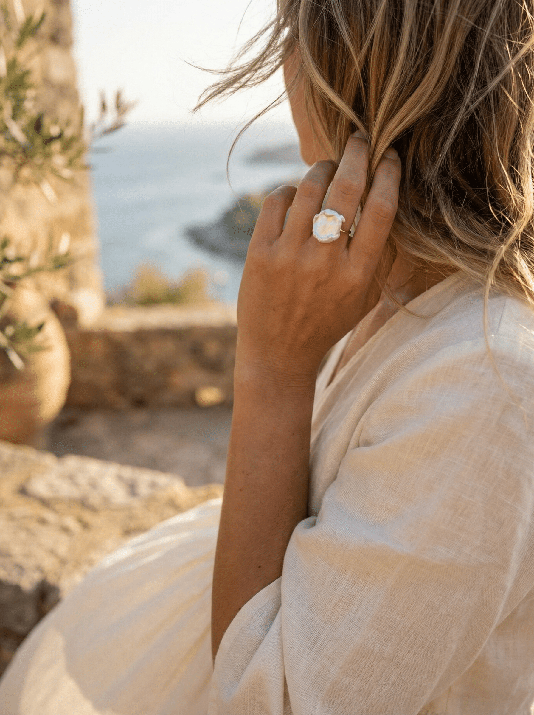 Bague Auréa - Gold Filled 14k et Perle Baroque - Joia Bijou