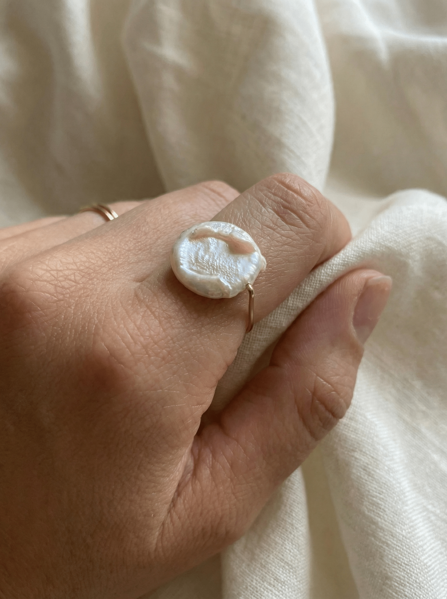 Bague Auréa - Gold Filled 14k et Perle Baroque - Joia Bijou