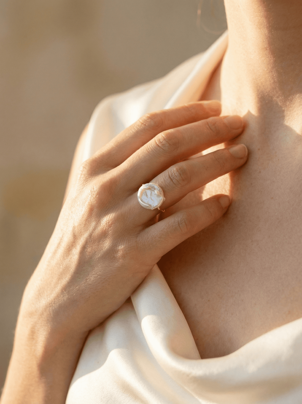 Bague Auréa - Gold Filled 14k et Perle Baroque - Joia Bijou