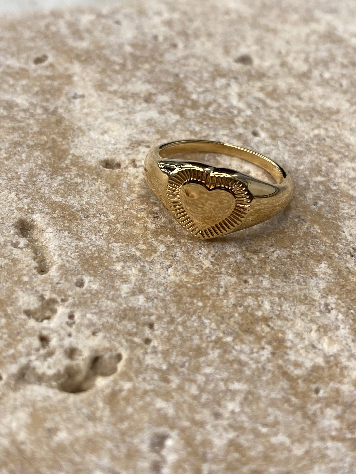 Bague Chevalière Coeur - Joia Bijou