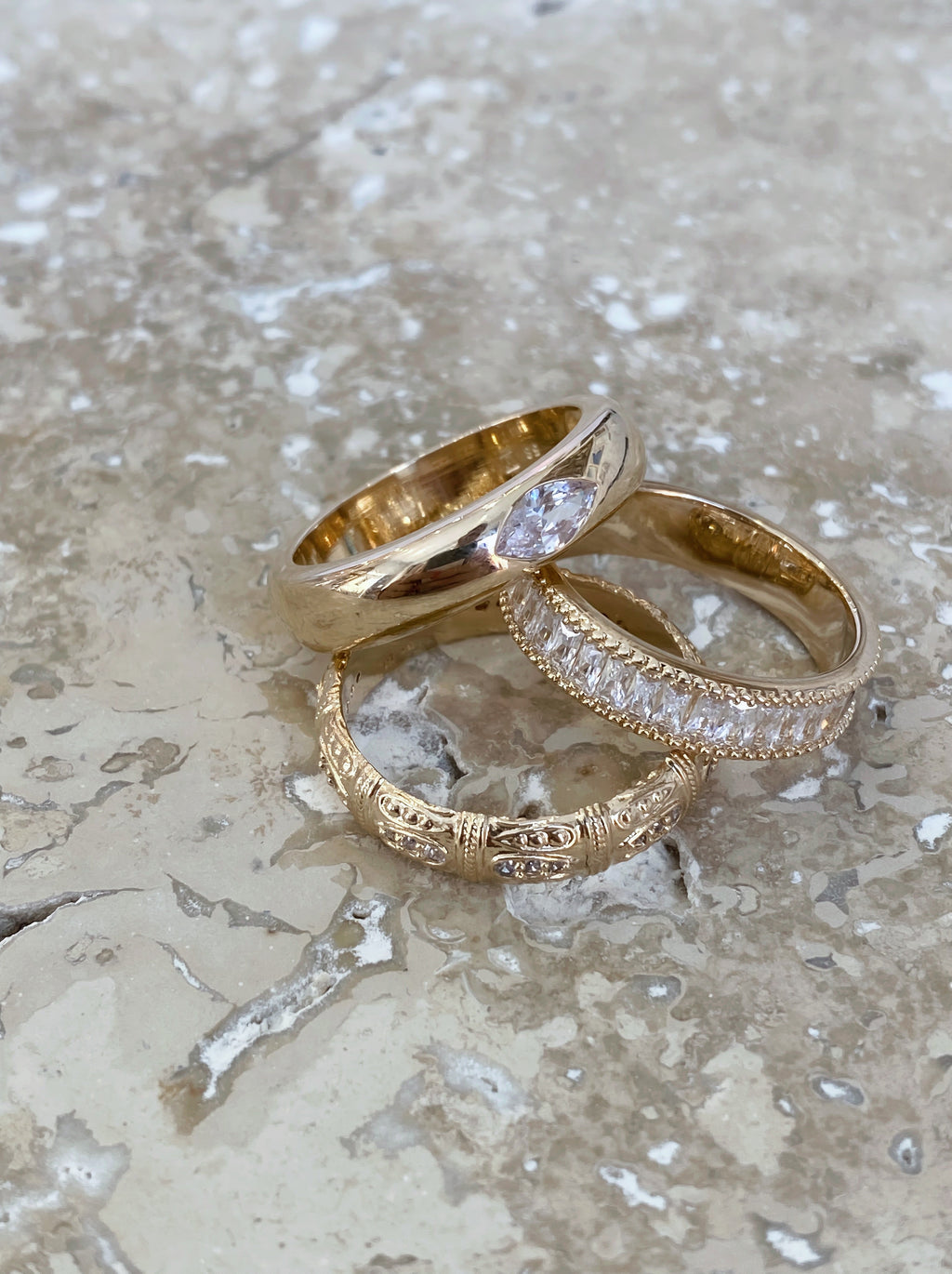 Bague demi - tour Baguettes - Joia Bijou