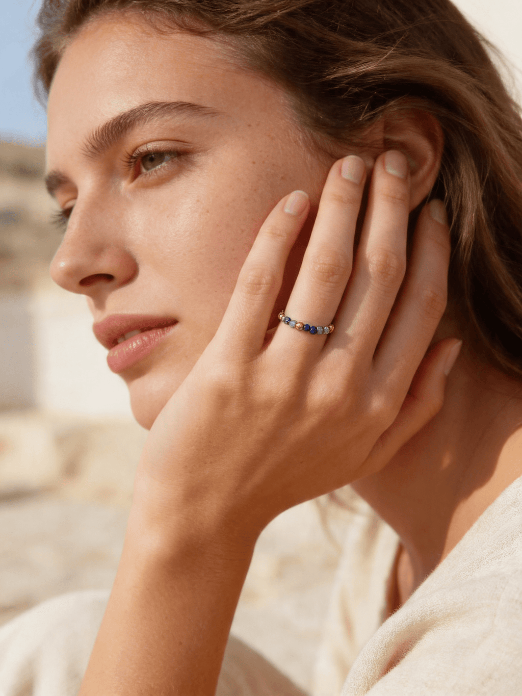 Bague Happiness – Lapis Lazuli & Aigue - Marine - Joia Bijou