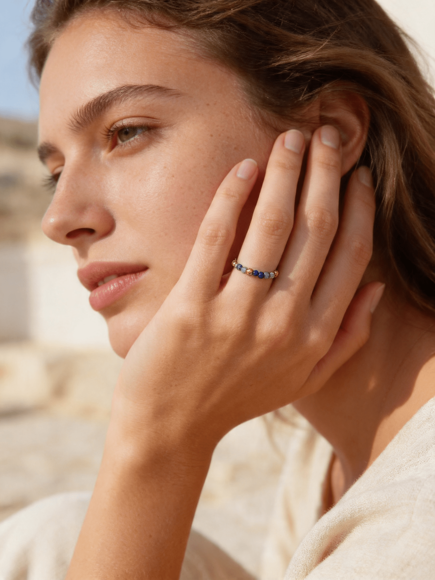 Bague Happiness – Lapis Lazuli & Aigue - Marine - Joia Bijou