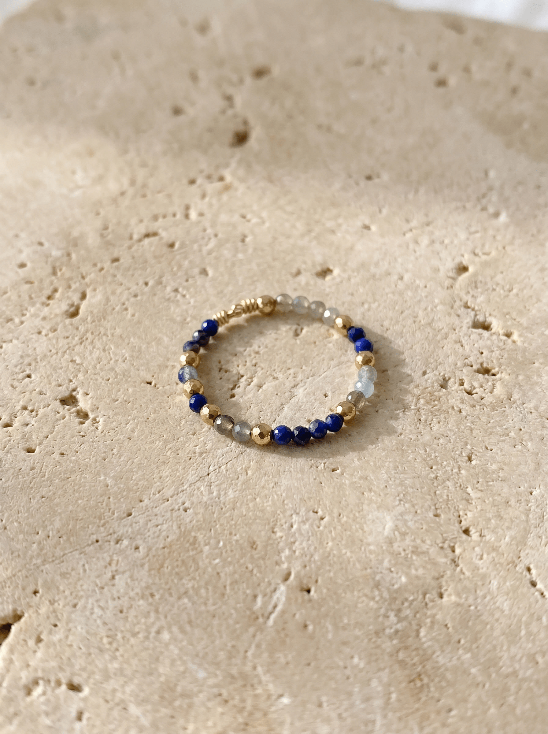 Bague Happiness – Lapis Lazuli & Aigue - Marine - Joia Bijou