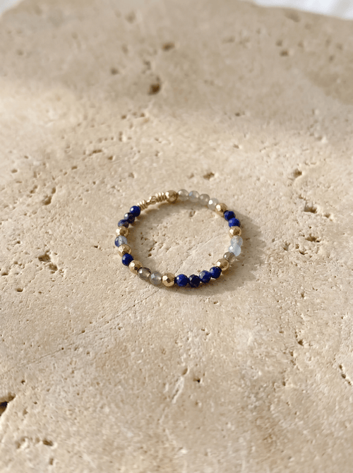 Bague Happiness – Lapis Lazuli & Aigue - Marine - Joia Bijou