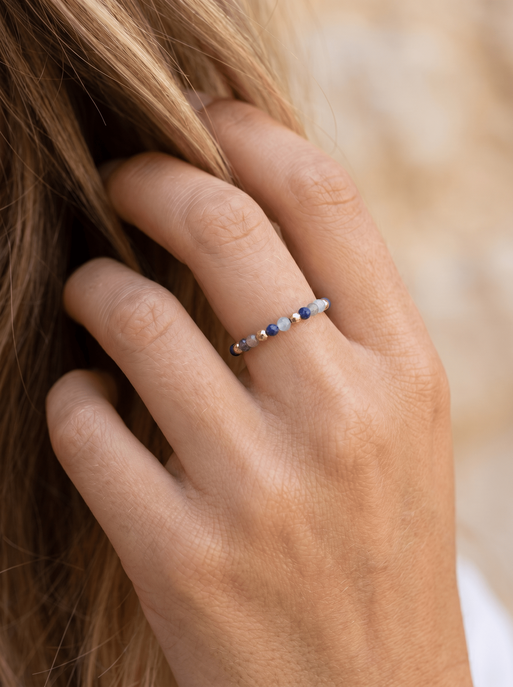 Bague Happiness – Lapis Lazuli & Aigue - Marine - Joia Bijou