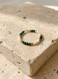 Bague Lucky - Malachite & Nacre - Joia Bijou