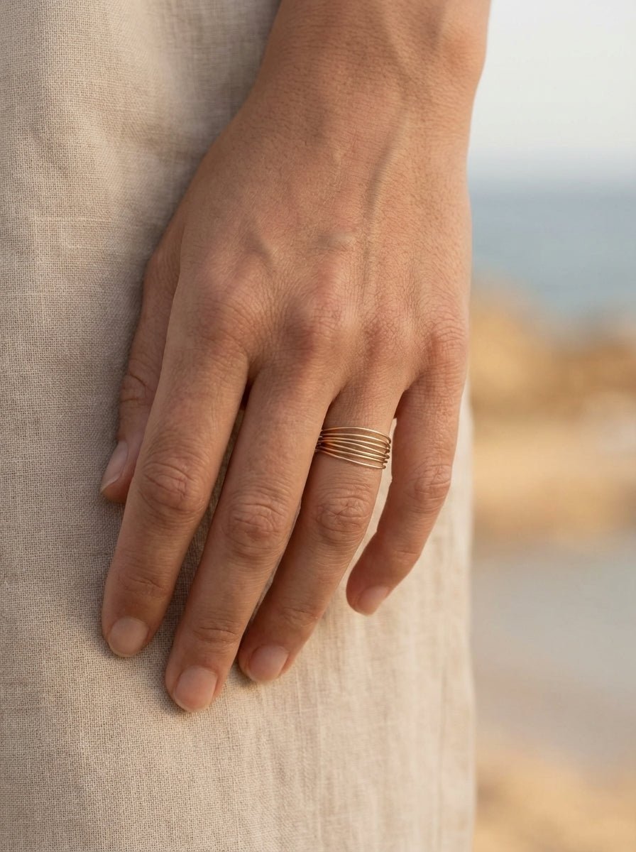 Bague Semainier Faith – Gold Filled 14k ou Argent 925 - Joia Bijou