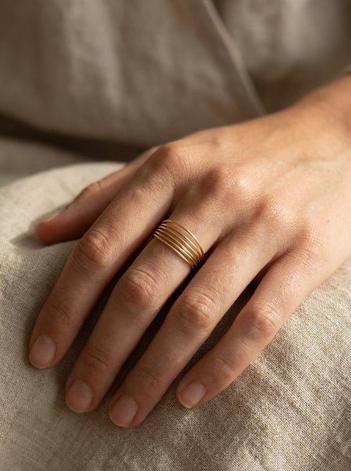 Bague Semainier Faith – Gold Filled 14k ou Argent 925 - Joia Bijou