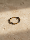 Bague Strength - Oeil de Tigre & Obsidienne - Joia Bijou