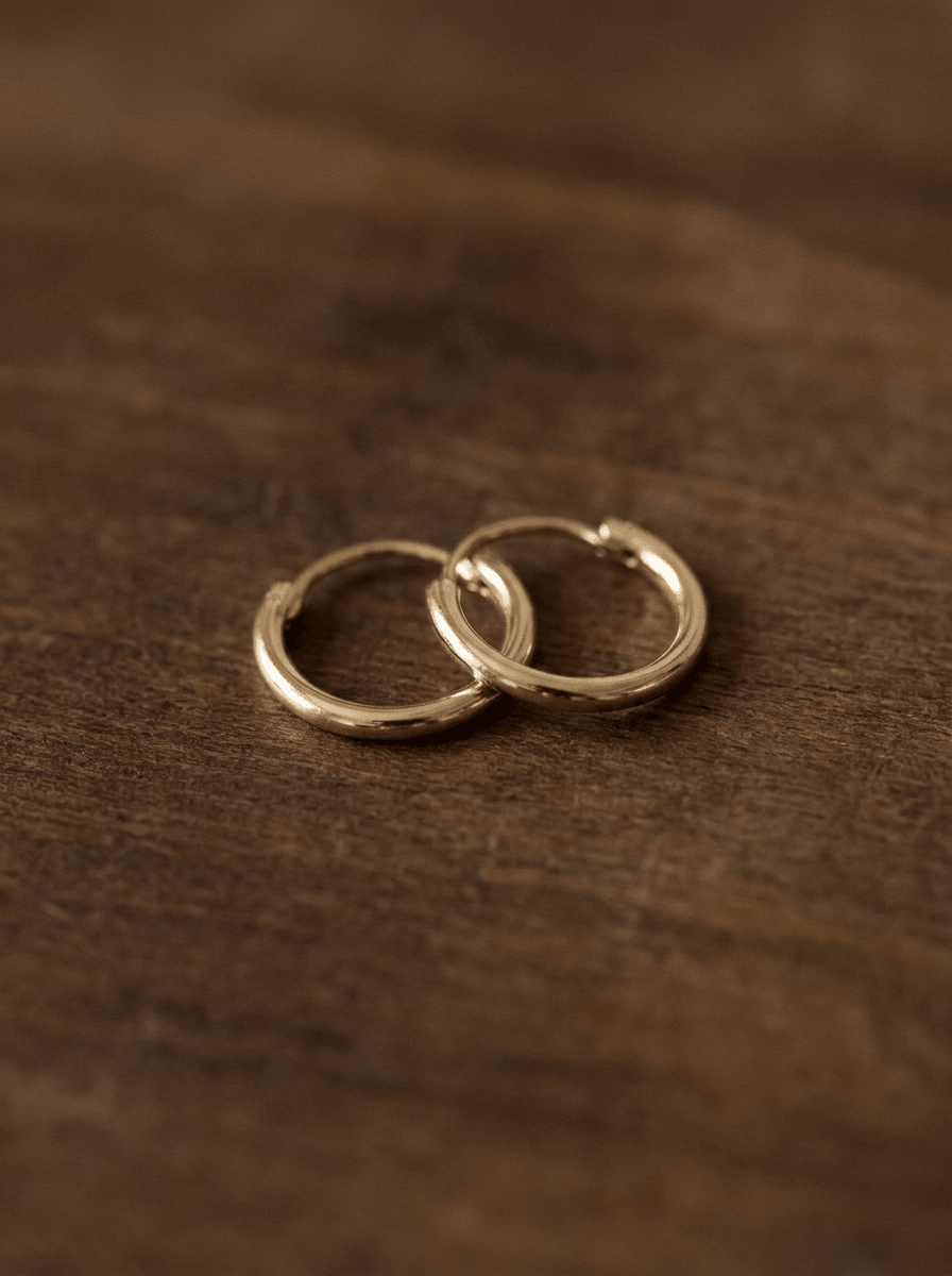 Boucle d’Oreille Anneau Blonde – Plaqué Or ou Argent 925 - Joia Bijou