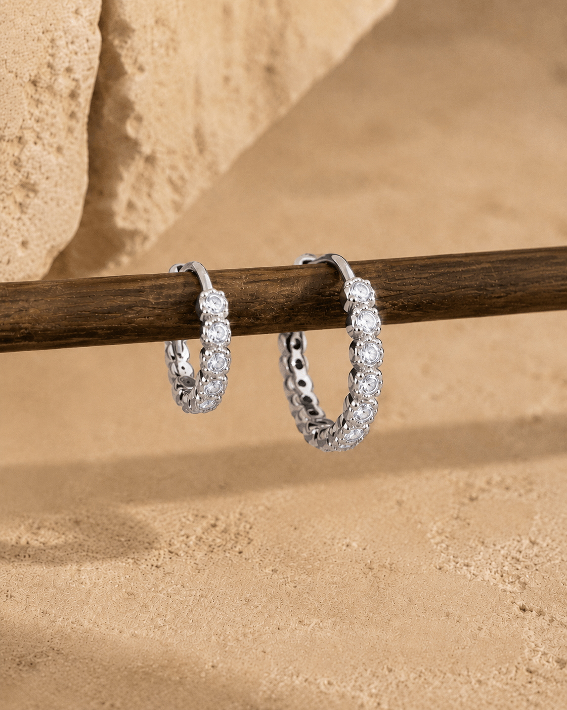 Boucle d’oreille Hope – Mini créole Plaqué Or ou Argent 925 - Joia Bijou