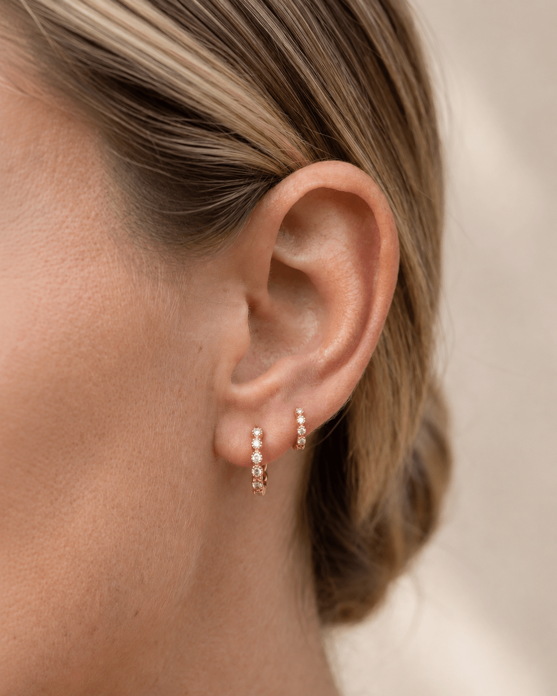 Boucle d’oreille Hope – Mini créole Plaqué Or ou Argent 925 - Joia Bijou