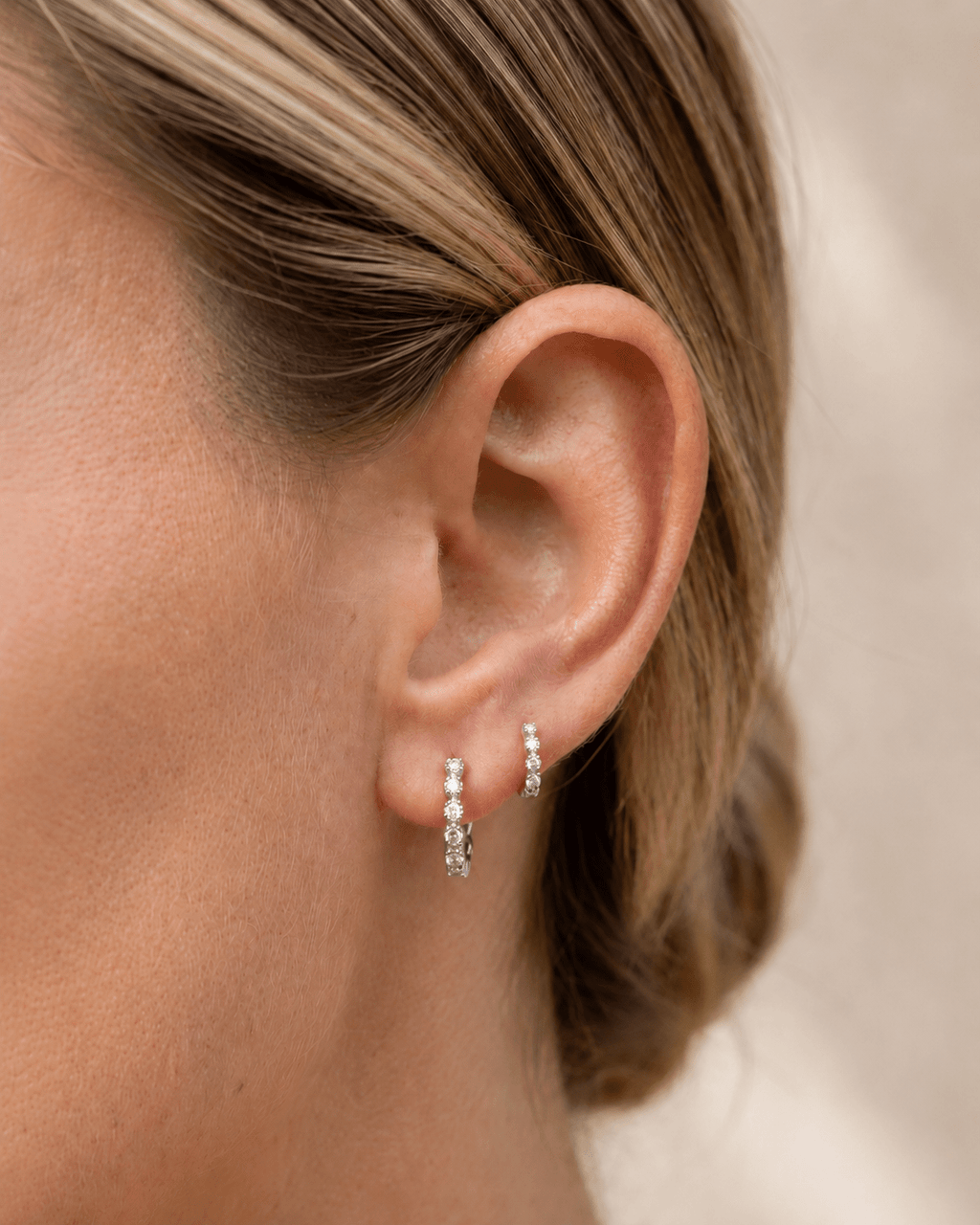 Boucle d’oreille Hope – Mini créole Plaqué Or ou Argent 925 - Joia Bijou
