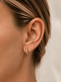 Boucle d’oreille Hope – Mini créole Plaqué Or ou Argent 925 - Joia Bijou