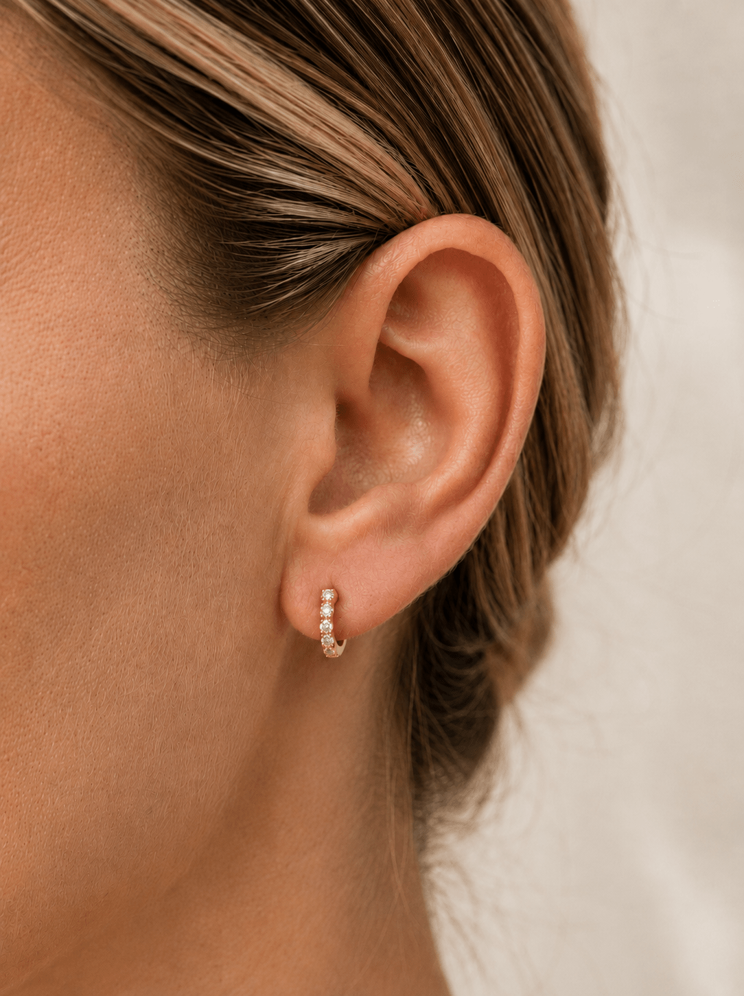 Boucle d’oreille Hope – Mini créole Plaqué Or ou Argent 925 - Joia Bijou