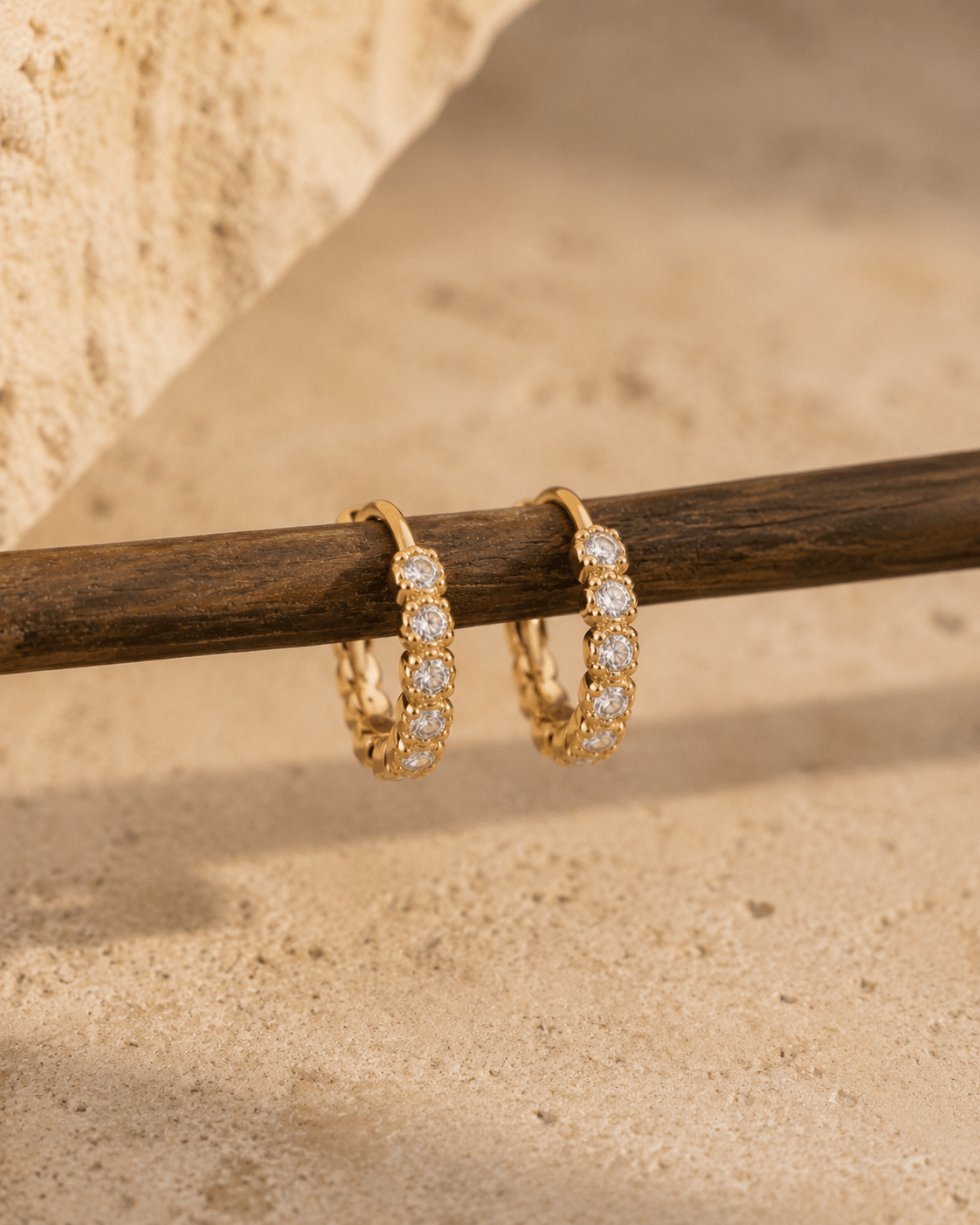 Boucle d’oreille Hope – Mini créole Plaqué Or ou Argent 925 - Joia Bijou