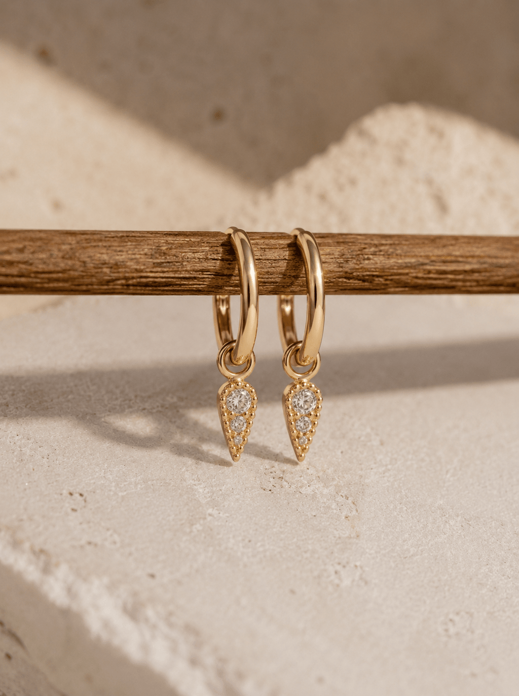 Boucle d’oreille Mini Spike – Créole Plaqué Or ou Argent 925 - Joia Bijou