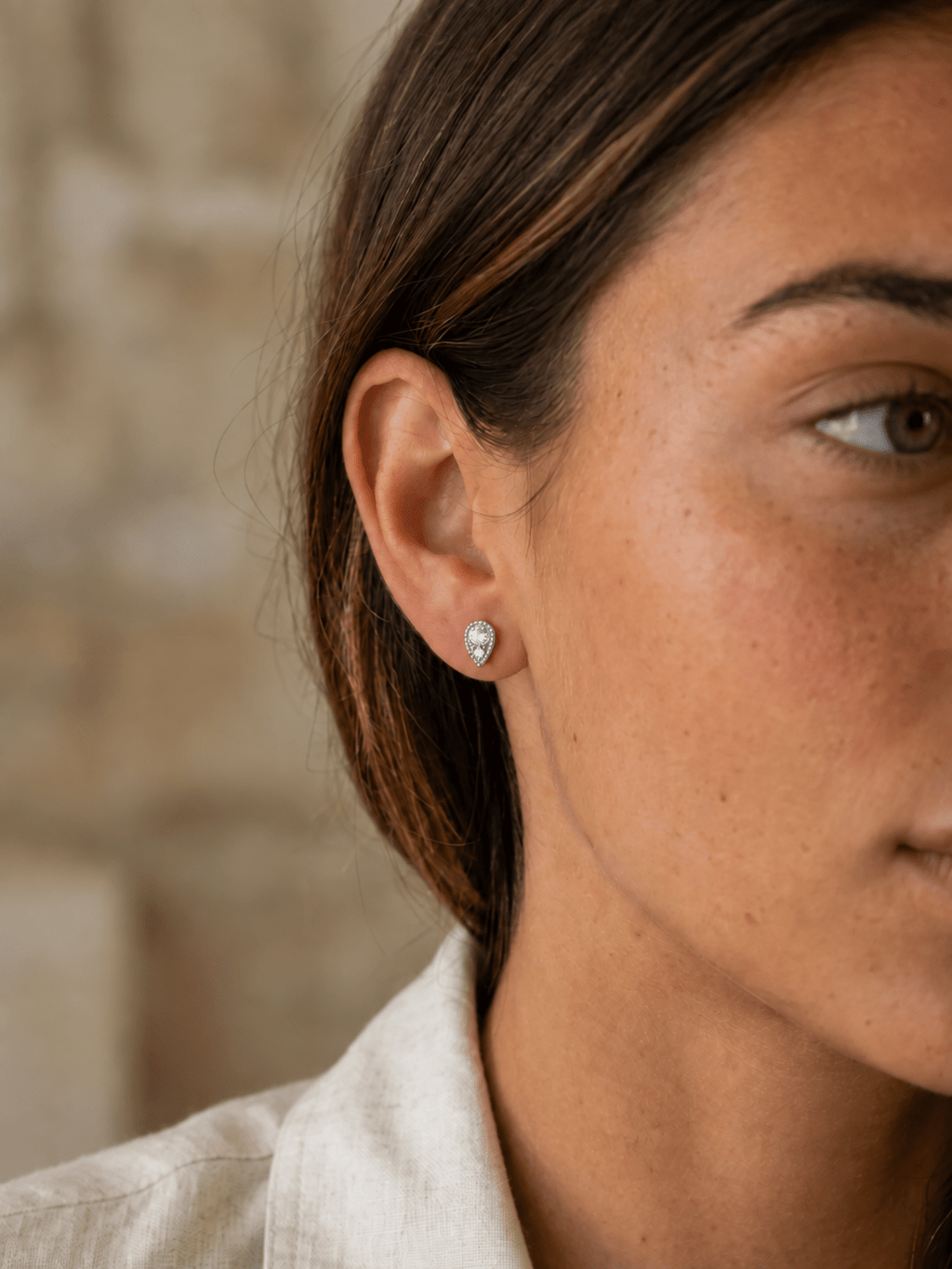 Boucle d’oreille Spike – Puce Plaqué Or ou Argent 925 - Joia Bijou