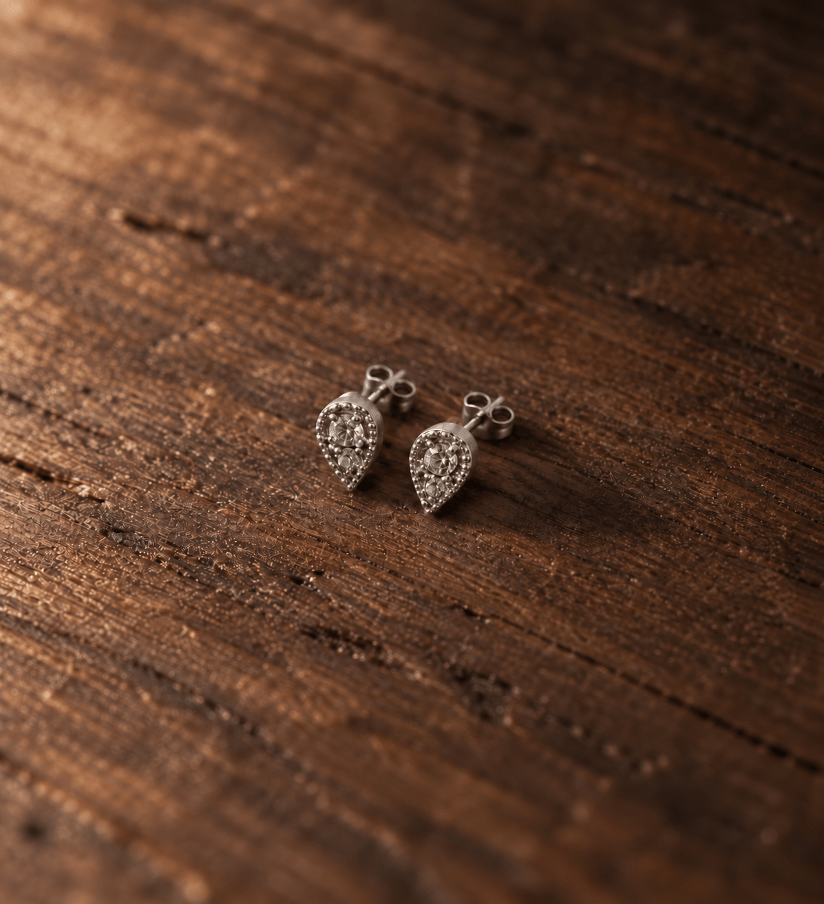 Boucle d’oreille Spike – Puce Plaqué Or ou Argent 925 - Joia Bijou