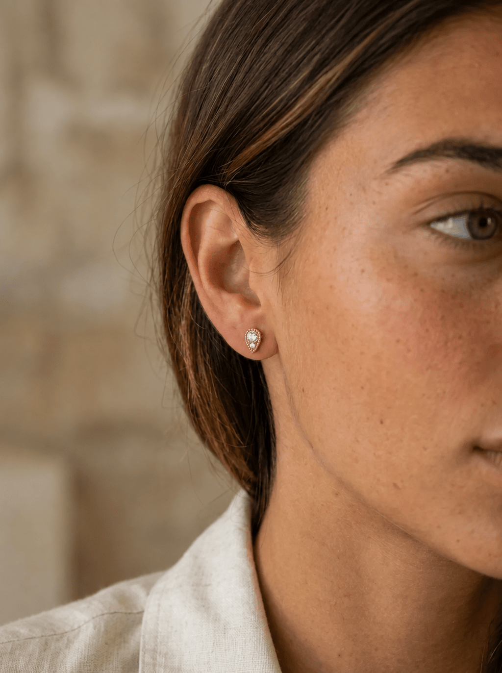 Boucle d’oreille Spike – Puce Plaqué Or ou Argent 925 - Joia Bijou