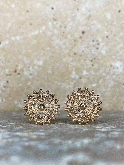 Boucles d’Oreilles Kabah Dorées - Joia Bijou