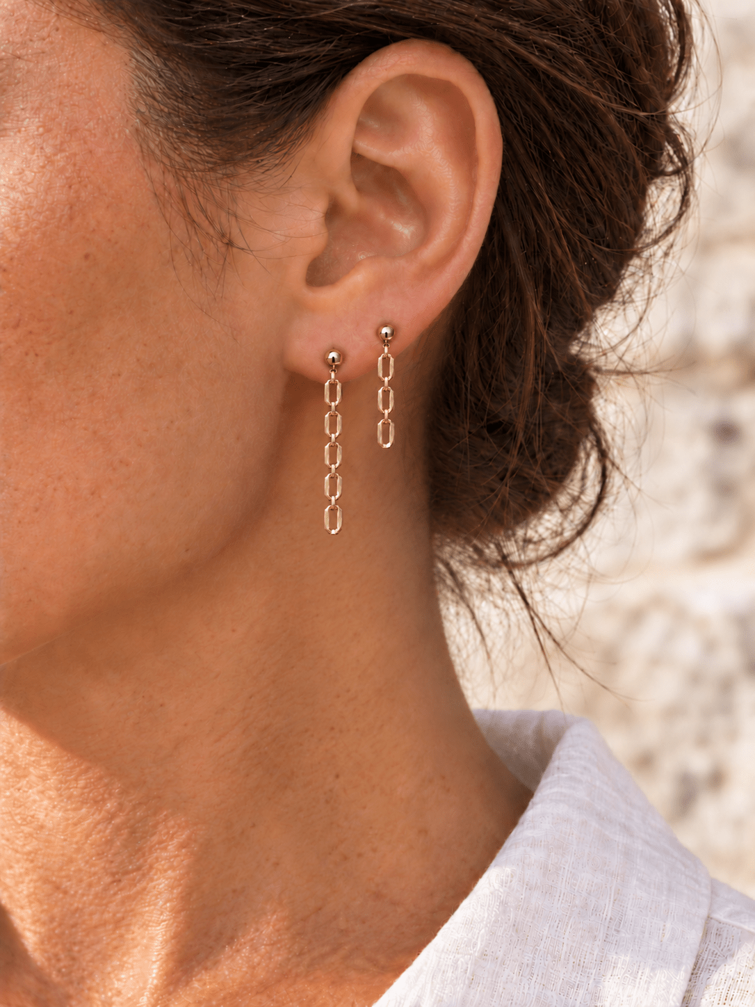 Boucles d’oreilles La Chaine Gold Filled 14k ou Argent - Joia Bijou