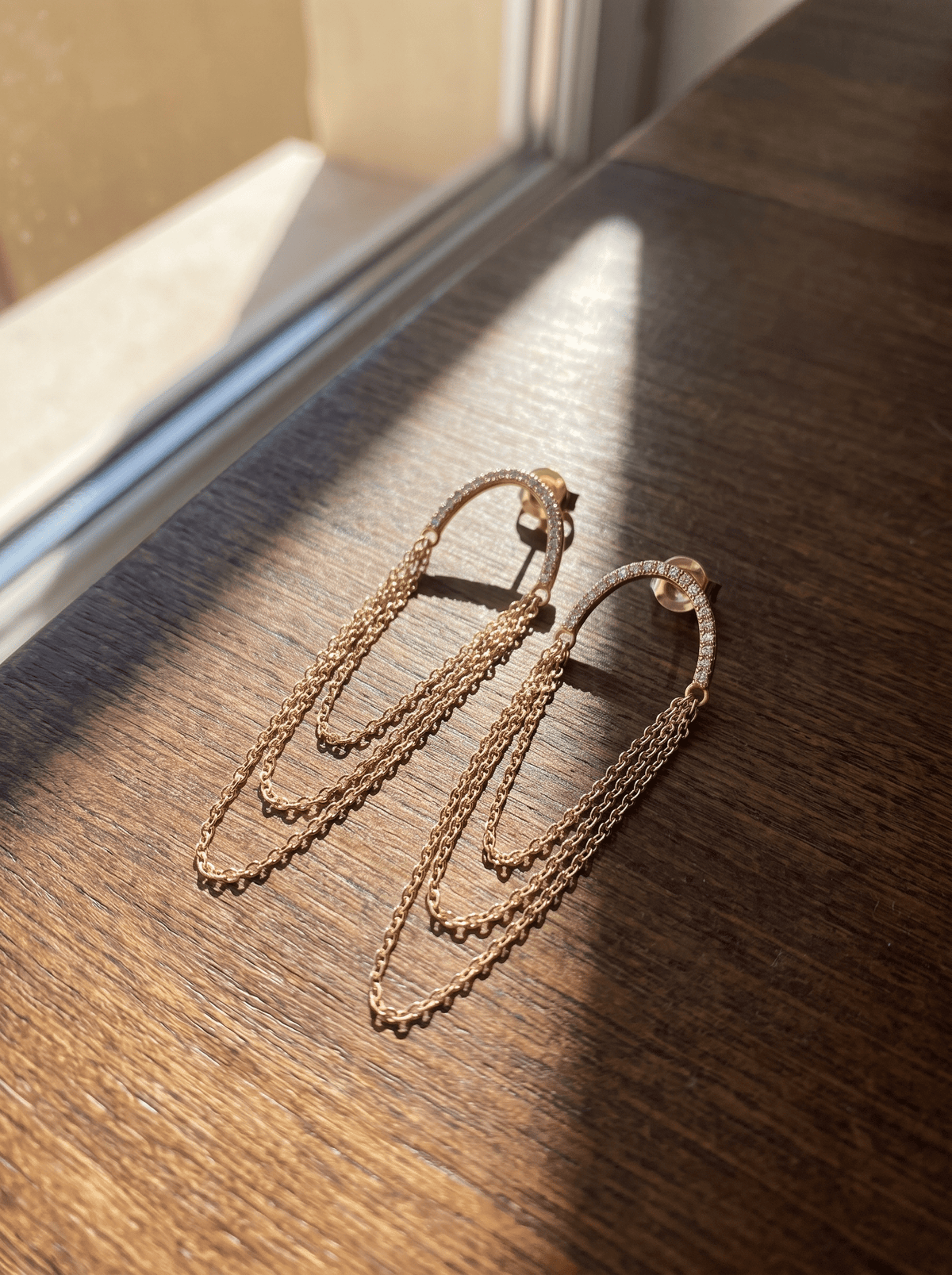 Boucles d’oreilles pendantes Free Fallin’ – Plaqué Or 750/000 - Joia Bijou