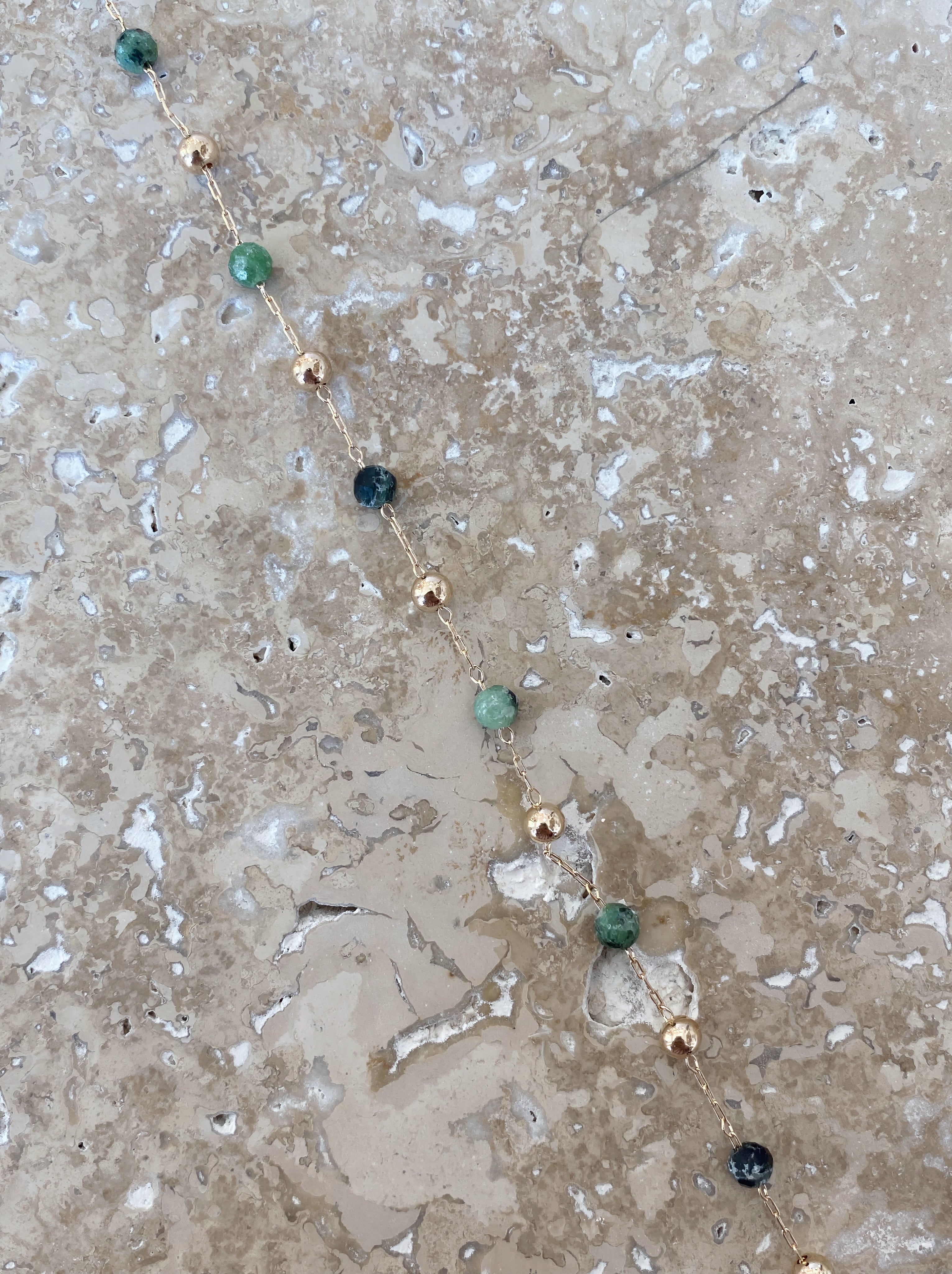 Bracelet Bulles Vertes - Rubis Zoisite - Joia Bijou