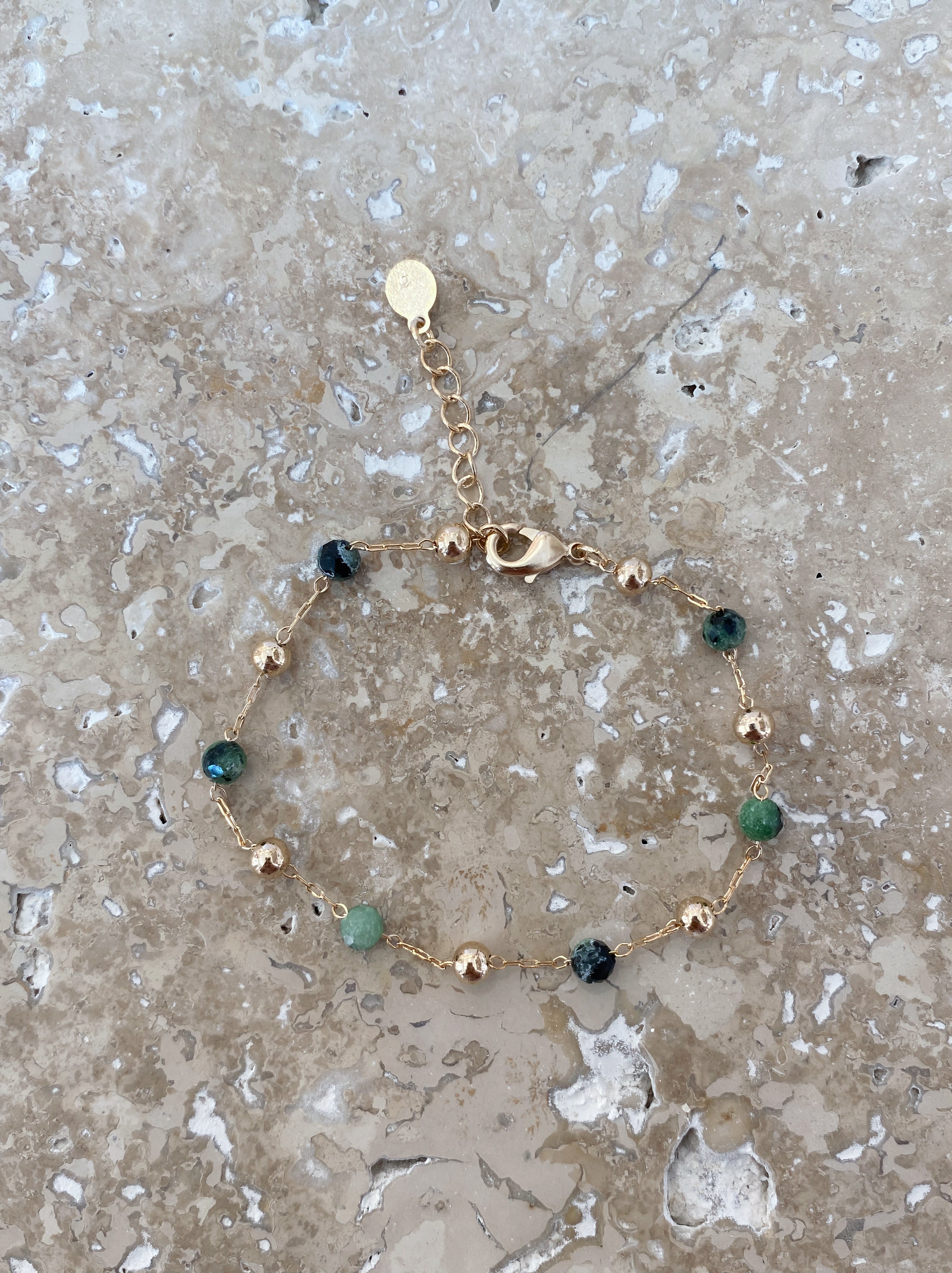 Bracelet Bulles Vertes - Rubis Zoisite - Joia Bijou