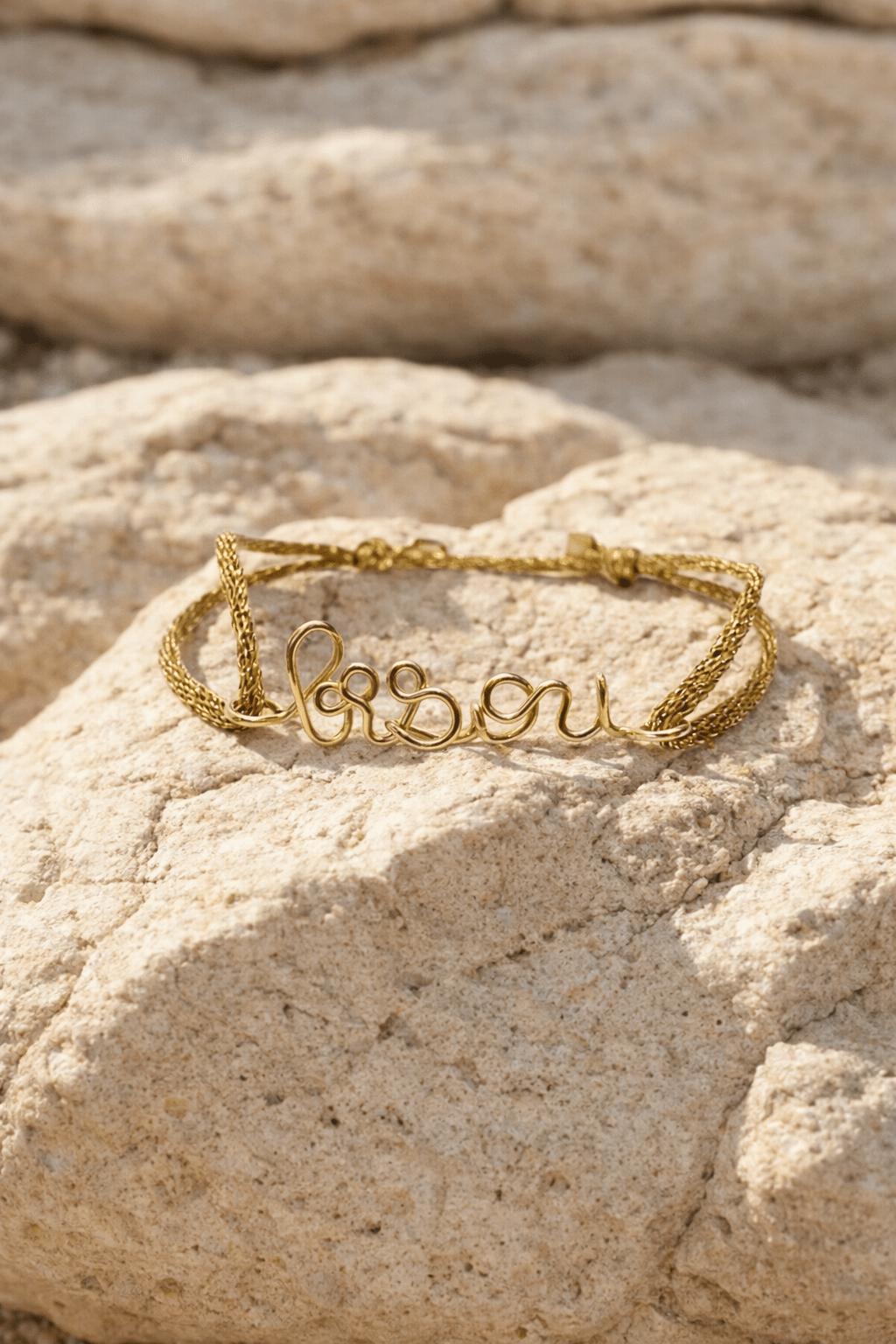 Bracelet Cordon Personnalisé – Gold filled 14k - Joia Bijou