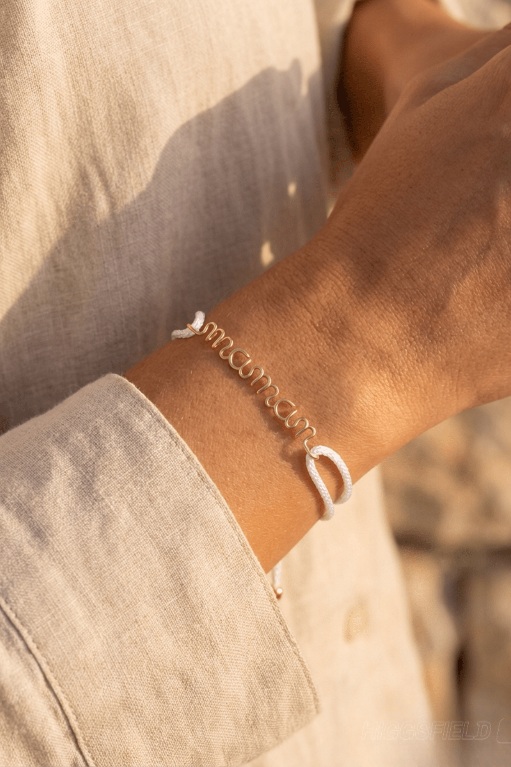 Bracelet Cordon Personnalisé – Gold filled 14k - Joia Bijou