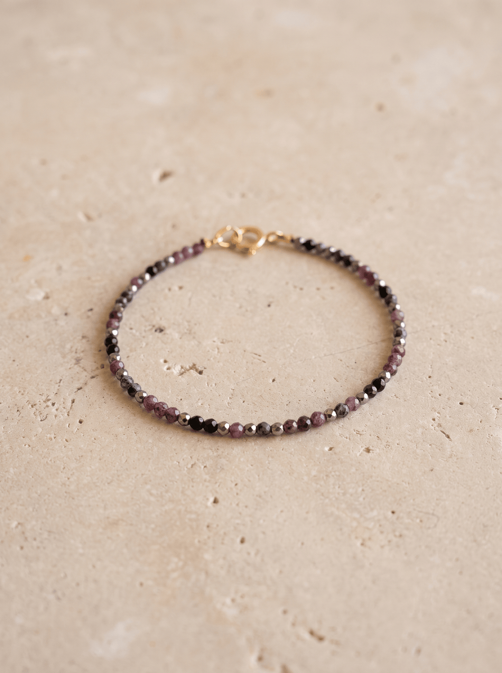 Bracelet Deep – Obsidienne & Jaspe Purple - Joia Bijou