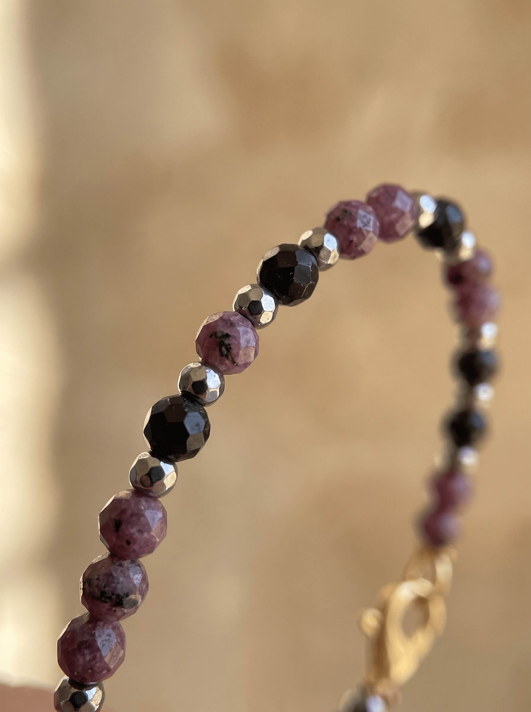 Bracelet Deep – Obsidienne & Jaspe Purple - Joia Bijou