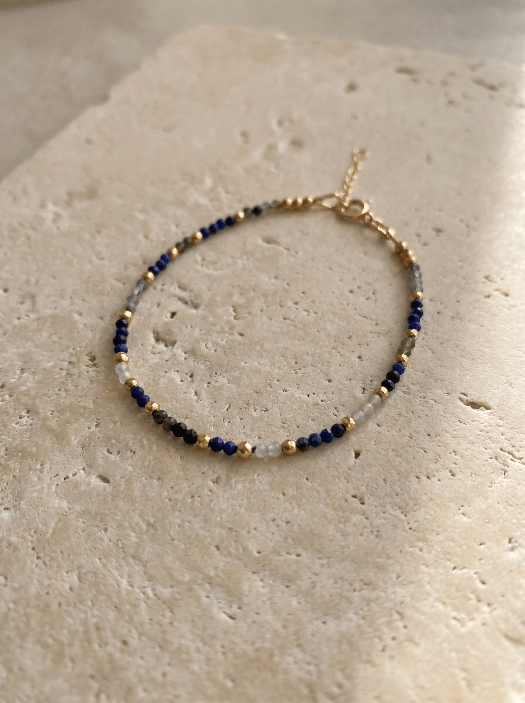 Bracelet Happiness – Lapis Lazuli & Aigue - Marine - Joia Bijou