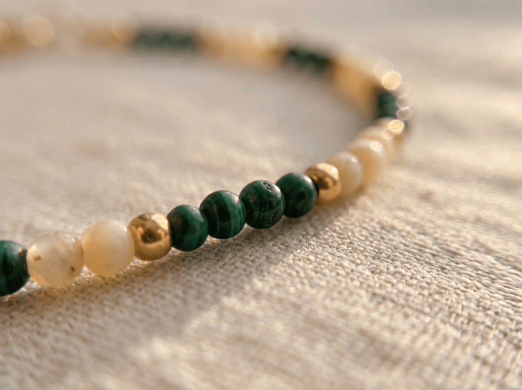 Bracelet Lucky - Malachite & nacre - Joia Bijou