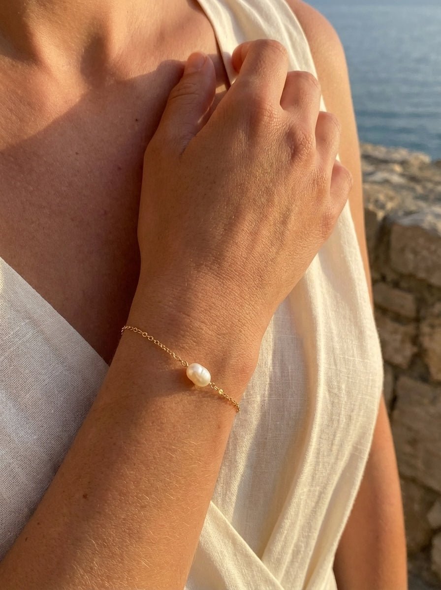 Bracelet Ma Perle - Gold Filled 14k et Perle de Culture - Joia Bijou