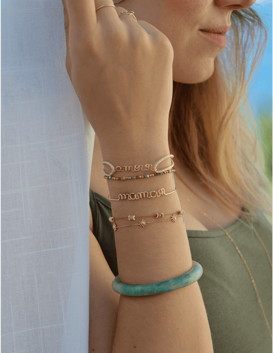 Bracelet Maman Gold Filled 14k Jaune - Joia Bijou