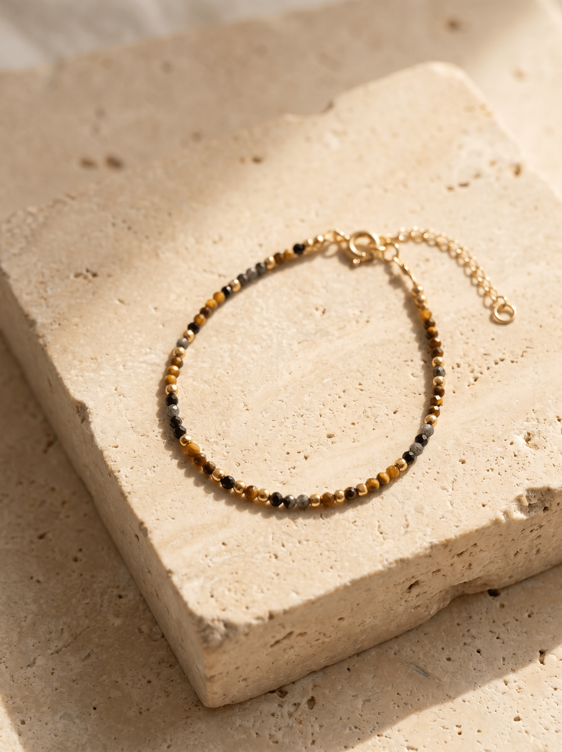 Bracelet Strength - Oeil de Tigre & Obsidienne - Joia Bijou