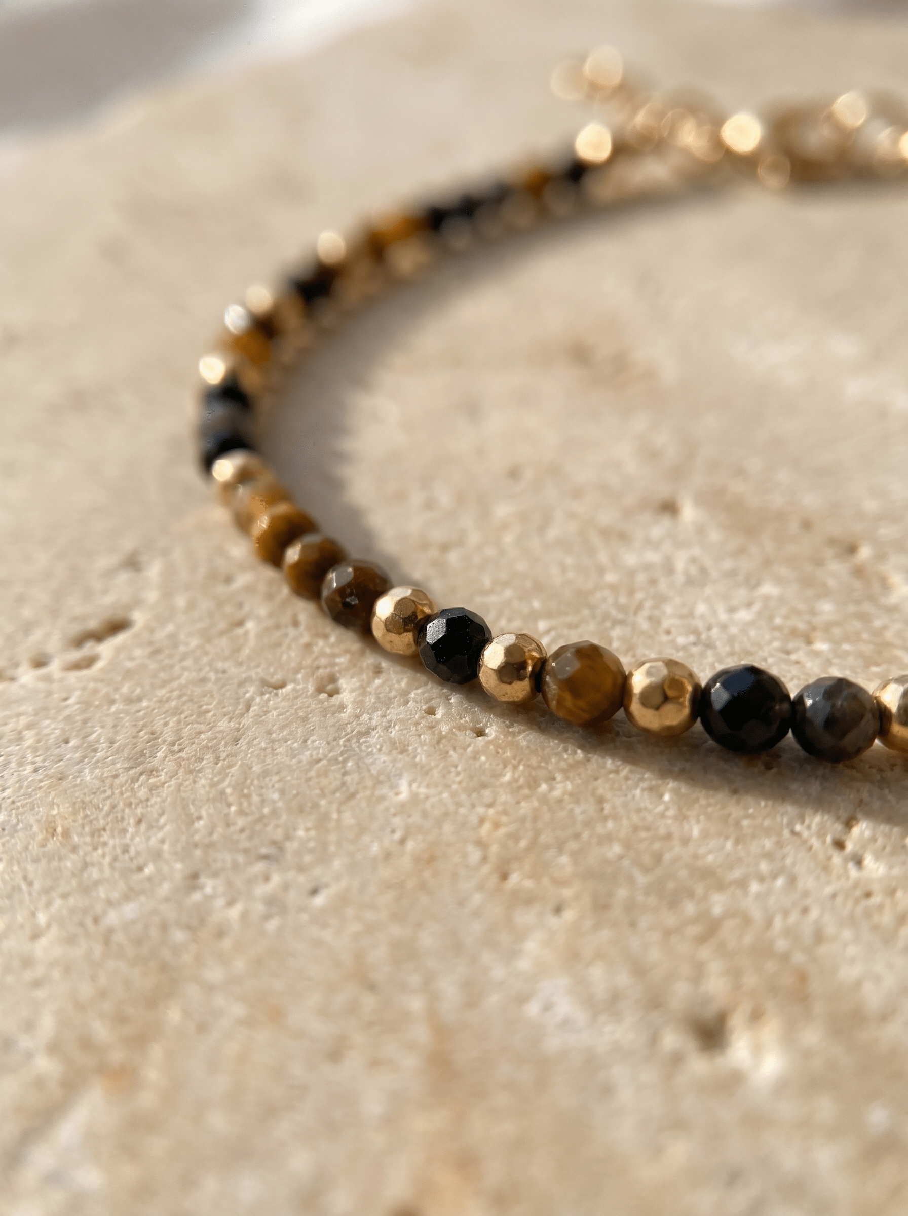Bracelet Strength - Oeil de Tigre & Obsidienne - Joia Bijou