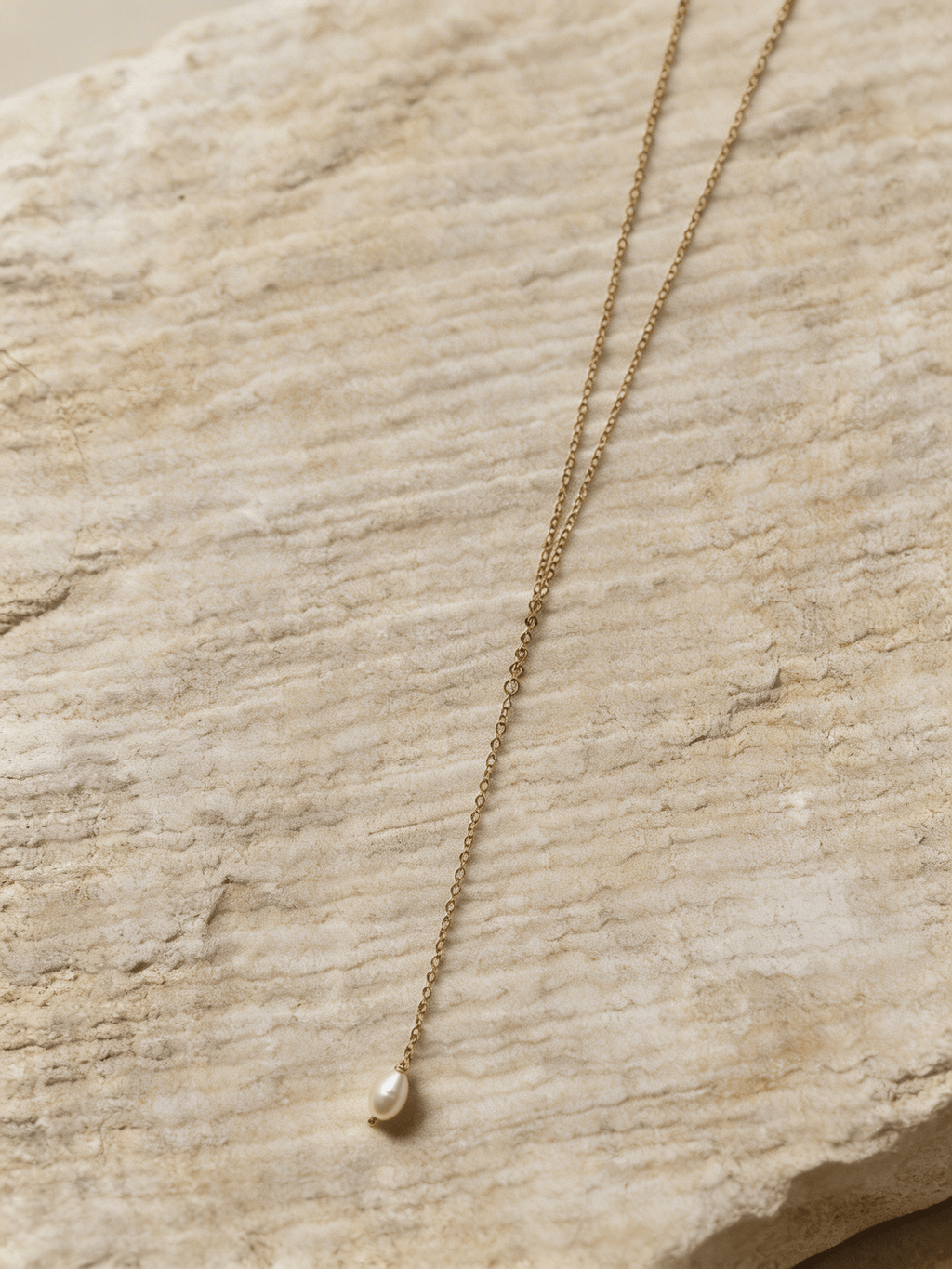 Collier Cravate Ma Perle - Gold Filled 14k et Perle de Culture - Joia Bijou