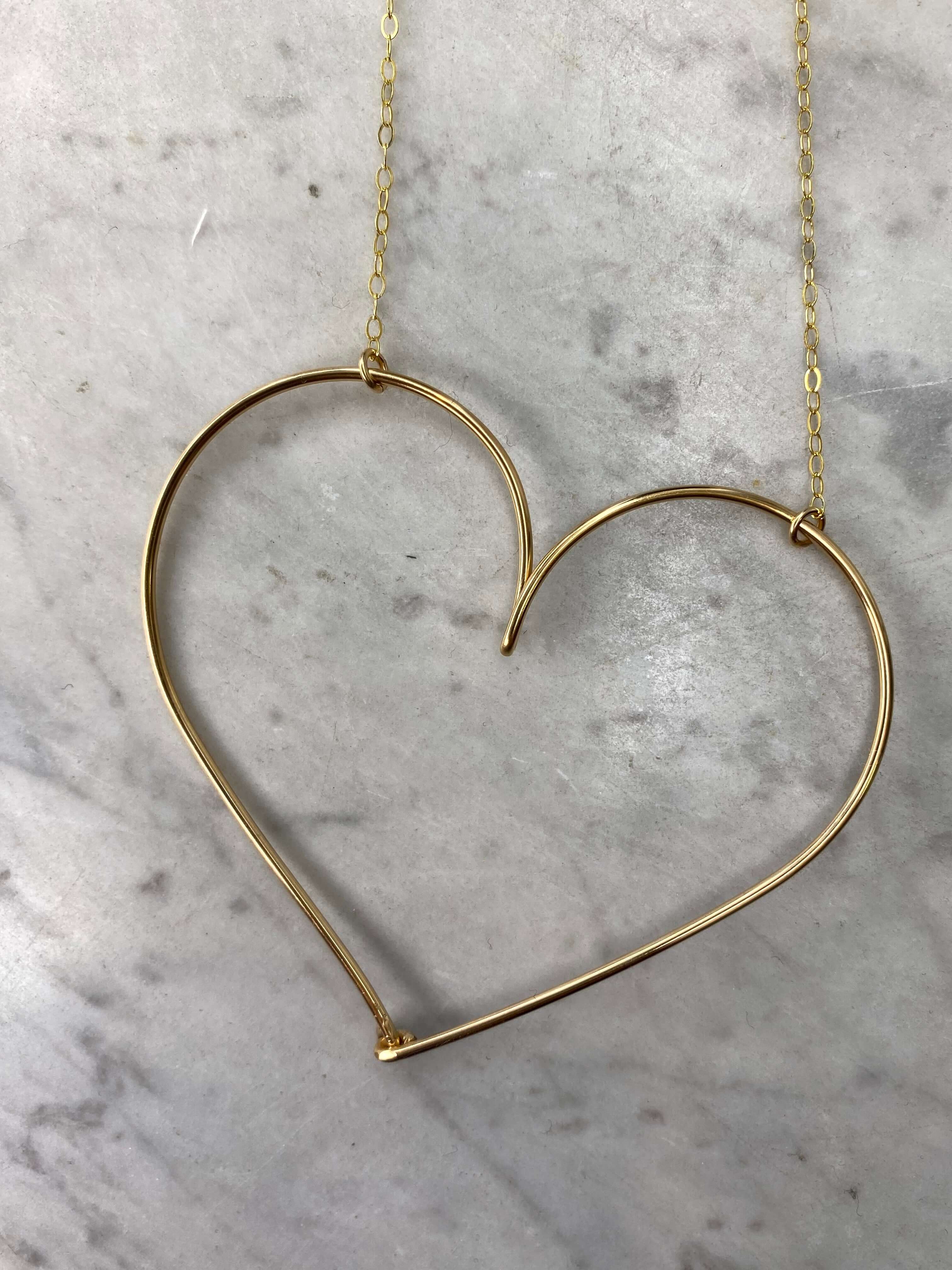Collier Solitaire Maxi Coeur - Joia Bijou