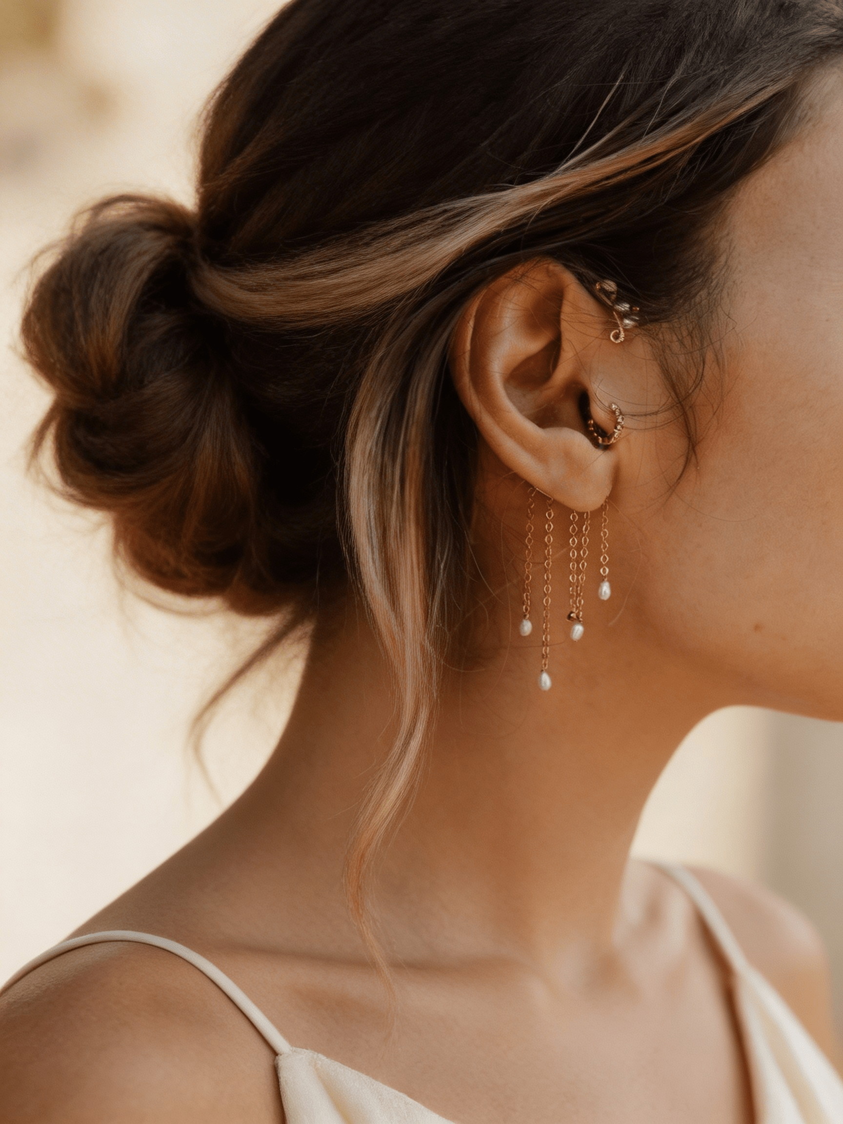 Cuff Bijou d'oreille Rain - Gold Filled 14k - Joia Bijou